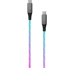 Fixed | Glowing Charging Cable USB-C/USB-C, PD support, Rainbow | FIXDLED-CC-RA