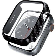 Crong Hybrid Watch Case - Etui ze szkłem Apple Watch 41mm (Carbon)