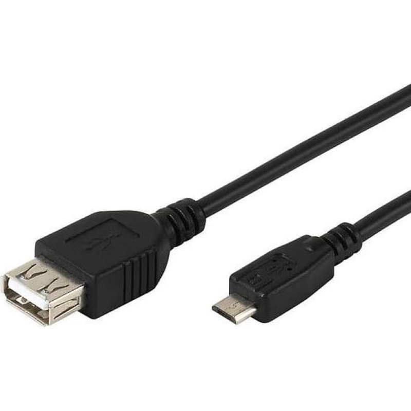 Vivanco cable microUSB - USB OTG 0.15m (45298)