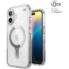 Speck Presidio Perfect-Clear ClickLock & MagSafe - Etui iPhone 16 (Clear / Chrome Finish / Serene Silver)