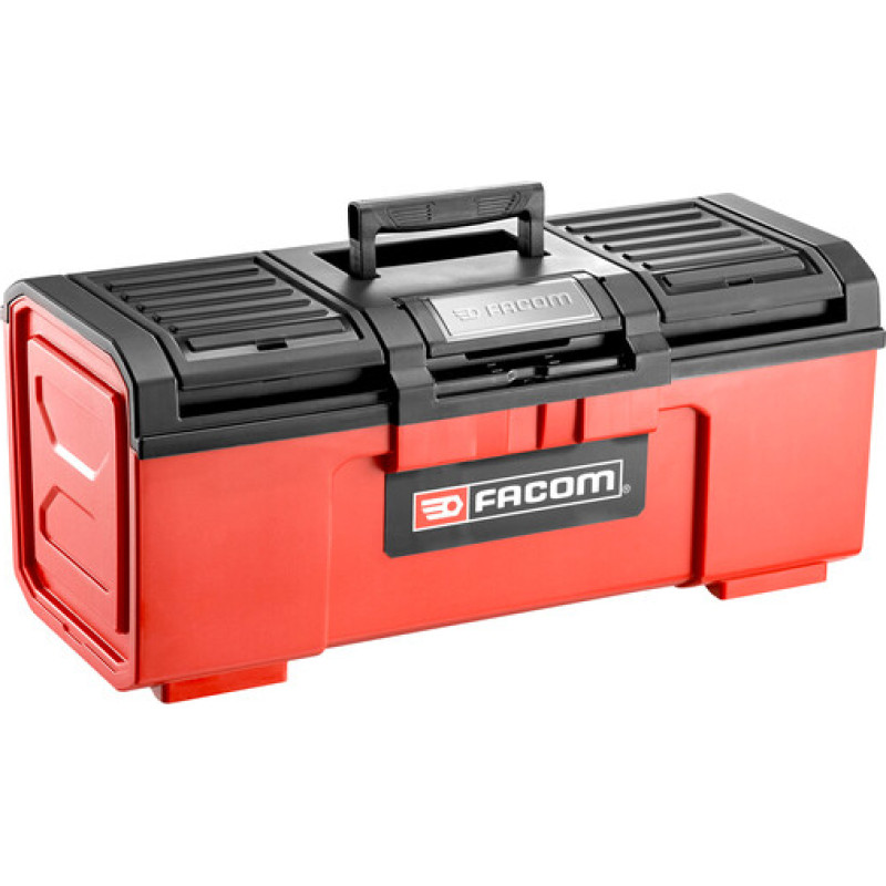 Facom BP.C24NPB Tool Box – 24 Heavy-Duty Plastic Case with Auto-Locking Lid