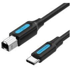 Vention CABLE USB-C TO USB 2.0B/2M BLACK CQUBH VENTION