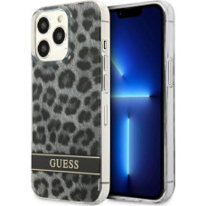 Guess Leopard Electro Stripe - Etui iPhone 13 Pro (Grey)
