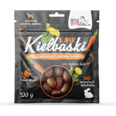 Syta Micha Great sausages with rabbit, carrot and dandelion - dog treat - 100g