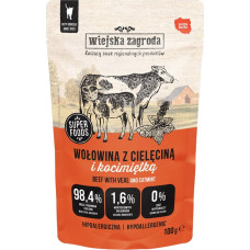 Wiejska Zagroda Beef with veal and catnip – wet food for cats – 100g