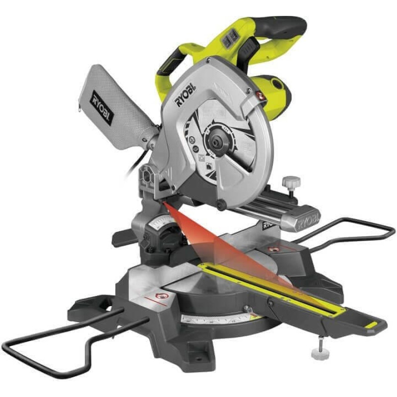 Ryobi Miter Saw 2000W with a 254mm laser, 24-tooth blade RYOBI