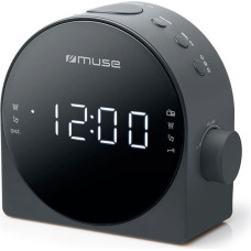 Muse | M-185CR | Dual Alarm Clock radio PLL | AUX in | Black