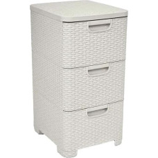 Curver BOOKCASE WITH 3 DRAWERS 3x14L /CREAM