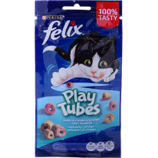 Purina Nestle FELIX Play Tubes Fish, Shrimps  - dry cat food - 50 g