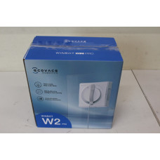 Ecovacs Window cleaning robot WINBOT W2 PRO, Auto-Spray, Straight-and-steady climbing, WIN-SLAM 4.0 | Ecovacs Window Cleaning Robot | WINBOT W2 PRO | Corded | 2800 Pa | White | DAMAGED PACKAGING, USED, DIRTY, SCRATCHED, USED LIQUID BOTTLE