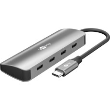 Goobay 76565 Slim 4-Port USB-Hub, USB-C™ auf USB-C™, 10 Gbit/s, Grey
