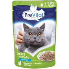 Prevital Cat Food Sterile Poultry in Sauce - Wet Cat Food - Pouch 100 g