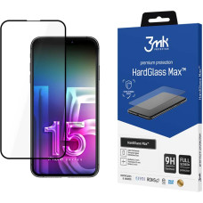 3MK HardGlass Max - Szkło hartowane do iPhone 15 Pro (Czarny)