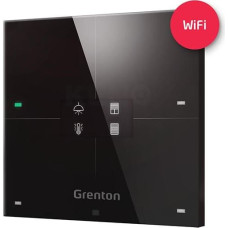 Grenton smart panel / 4 touch fields / OLED display / Wi-Fi / black glass front