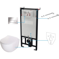 Deante 6-in-1 concealed toilet set
