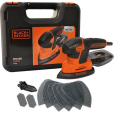 Black+Decker Black & Decker BLACK+DECKER KA2500K Levigatrice Multifunzione Mouse, Velocità 14.000 Giri/Min, 120 W