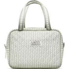 Karen - Large toilet bag with handle - Green/White - Large