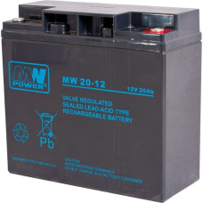 Mpl Power Elektro MPL MW POWER MW 20-12 UPS battery Lead-acid accumulator AGM Maintenance-free 12 V 20 Ah Black