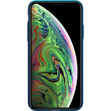 Nillkin Super Frosted Shield - Etui Apple iPhone 11 Pro Max z wycięciem na logo (Peacock Blue)