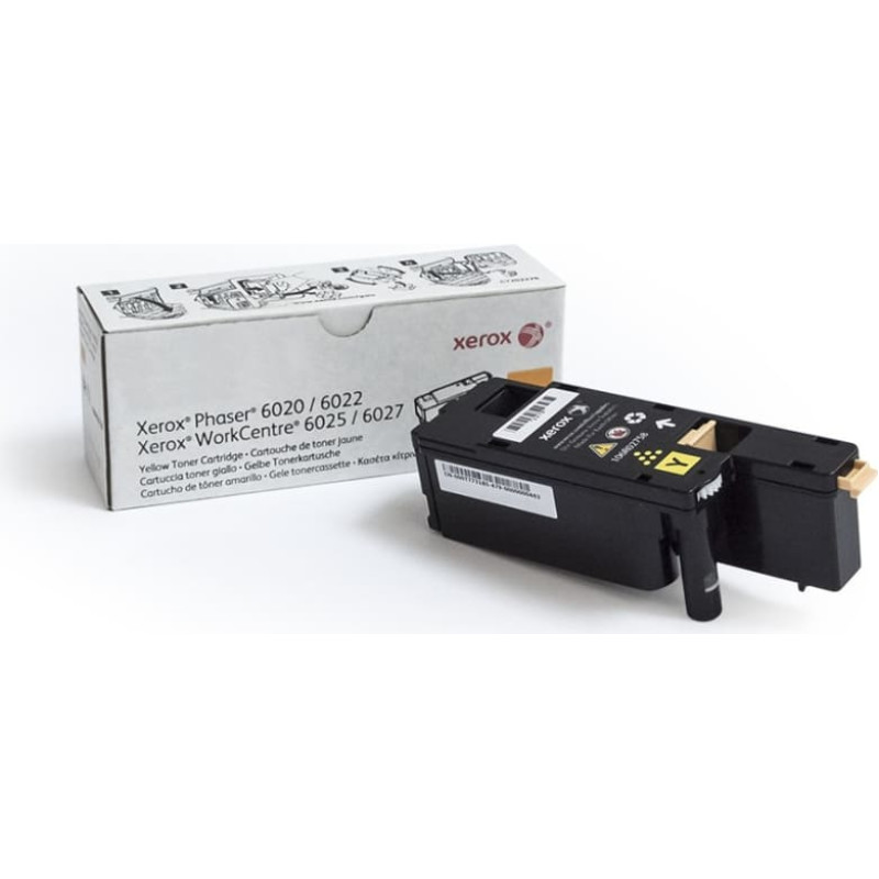 Xerox Genuine Phaser® 6020​/​6022, WorkCentre® 6025​/​6027 Yellow Standard capacity Toner Cartridge (1000 Pages) - 106R02758