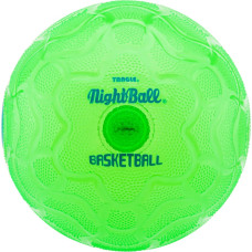 Nightball TANGLE NIGHTBALL Tamsoje šviečiantis krepšinio kamuolys, 25 cm, žalias