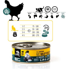 3Coty Chicken with spirulina For kittens and nursing cats - wet cat food - 80g