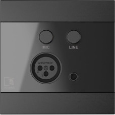 Audac WP205/B wall plate/switch cover Black