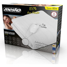 Mesko | Electirc heating under-blanket | MS 7419 | Number of heating levels 4 | Number of persons 1 | Washable | Remote control | Polyester | 60 W | White