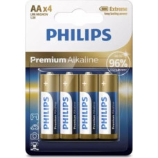 Philips Premium Alkaline Batteries AA x4