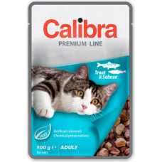 Calibra Cat Premium Adult Trout & Salmon - wet cat food - 100g