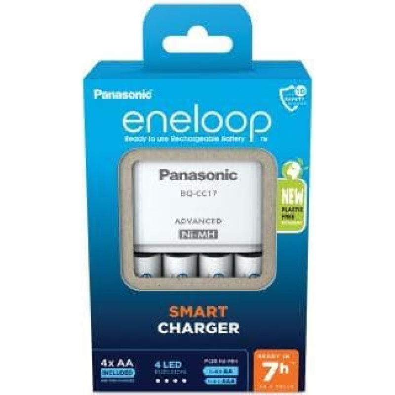 Panasonic eneloop BQCC17 charger set with 4 batteries
