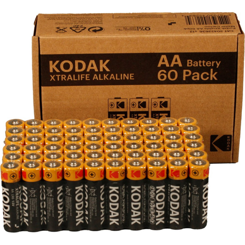 Kodak XTRALIFE alkaline AA battery (60 pack)
