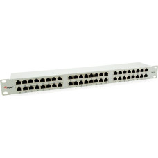 Equip 48-Port Cat.6 Shielded Patch Panel, Light Grey