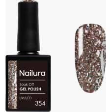 Nailura - Gel Polish 354 - Pewter Silver Shimmer - 10 ml