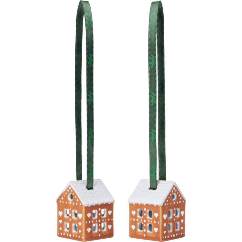 Kähler - Gingerbread Christmas Bauble - 2 stk. - H5 cm