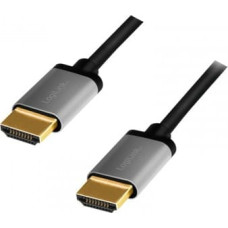 Logilink HDMI cable 4K/60Hz, alu , black, 2m