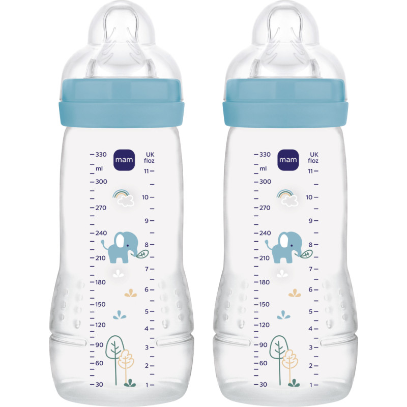 MAM - Easy Active Baby Bottle - Blue - 330ml