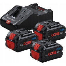 Bosch . BATTERY 18V 8.0Ah PROCORE 3pcs. +CHARGER GAL 18V-160 ...