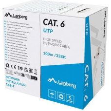 Lanberg LCU6-11CU-0100-S networking cable Grey 100 m Cat6 U/UTP (UTP)