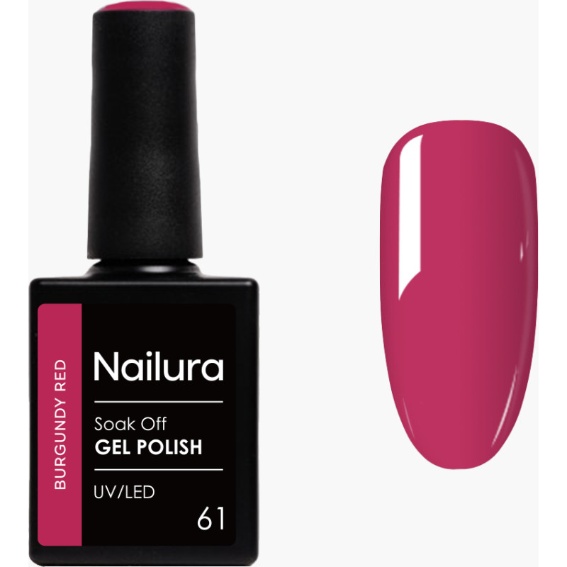 Nailura - Gel Polish 61 - Burgundy Red - 10 ml