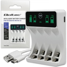 Qoltec Battery charger for NiMH type R03 AAA R6 AA LCD