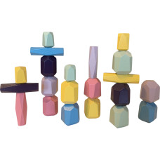 Magni - Montessori stacking and balancing stones in wood (5772)