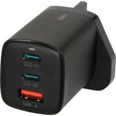 Ibox C-65 Black, GaN 65W universal charger UK plug