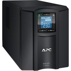 APC Smart-UPS C, Line Interactive, 2000VA, Tower, 230V, 6x IEC C13+1x IEC C19 outlets, USB and Serial communication, AVR, Graphic LCD