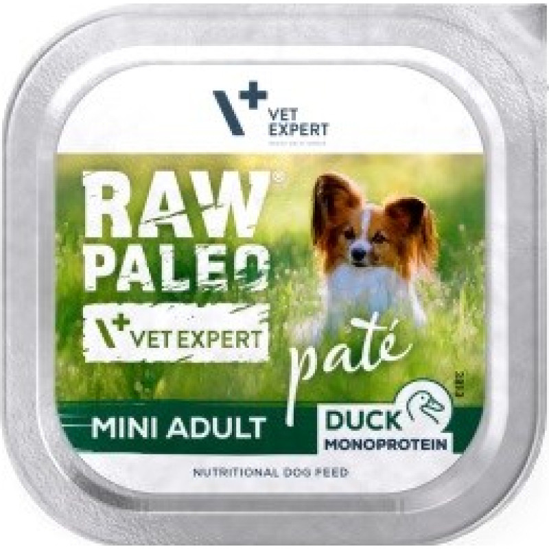 Vetexpert RAW PALEO Pâte Mini Adult Duck - wet dog food - 150g