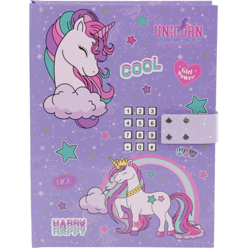 Tinka - Diary with code lock - Unicorn  (8-802172)