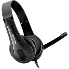 Canyon PC headset HSC-1 PC Mic Flat 2m Black