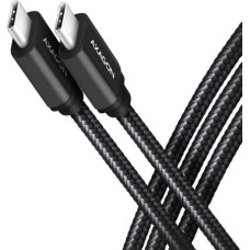Axagon Data and charging USB 3.2 Gen 1 cable length 2 m. PD 60W, 3A. Black braided.
