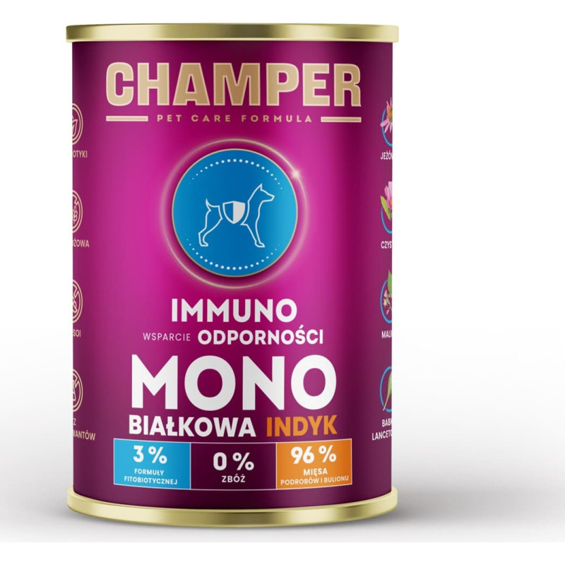Champer Immuno Turkey - wet dog food - 400g