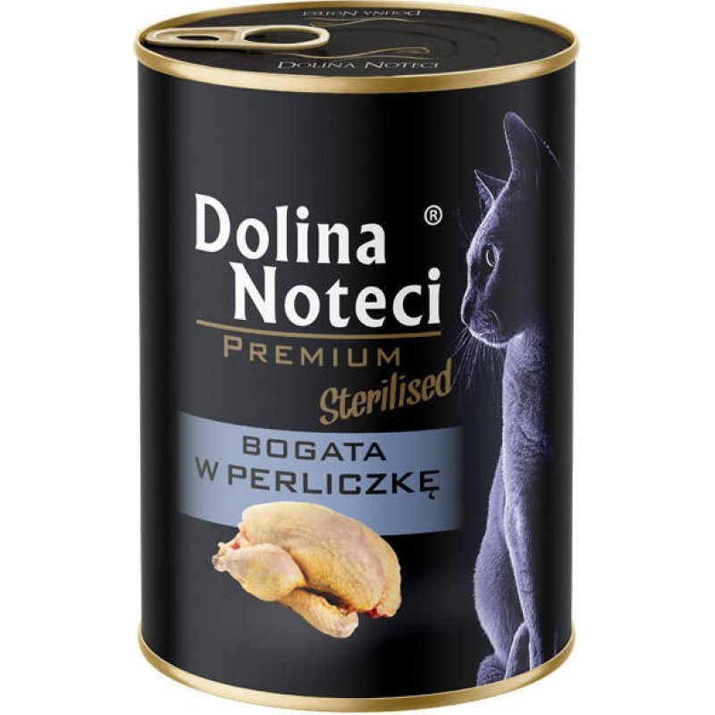 Dolina Noteci Premium Sterilised Rich in guinea fowl - wet cat food - 400g